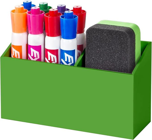 BEYGORM Magnetic Dry Erase Marker Holder for Whiteboard & Refrigerator | Non-slip Acrylic Pen Holder for Classroom, Fridge Magnet, Locker Organizer Accessories, Teacher & School Supplies(Green) by BEYGORM