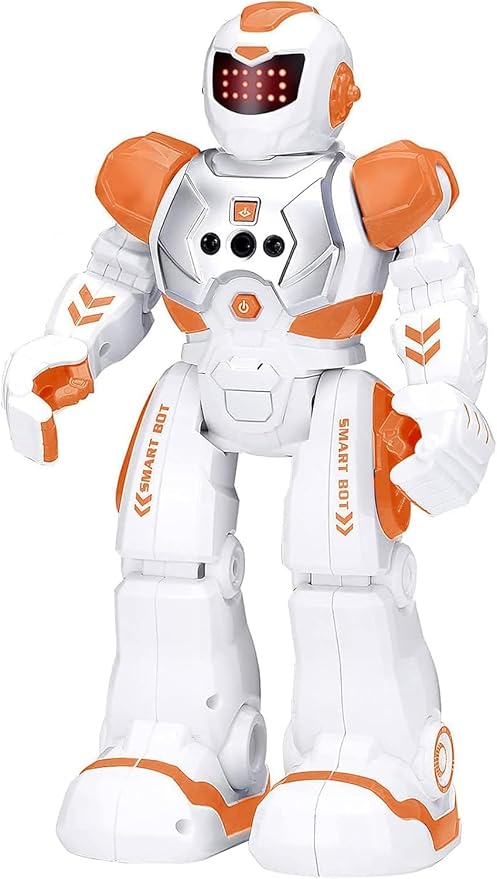 KingsDragon Robots Toy for Kids, RC Gesture Sensing Toy, Interactive Walking Singing Dancing Robot Birthday Presents for Boys Girls Age 6 7 8 9 Years Old,Orange by KingsDragon