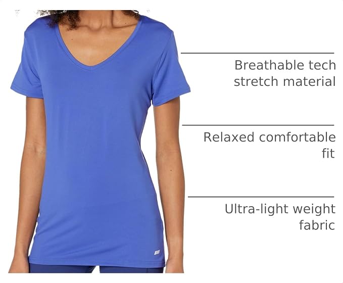 Amazon Essentials Women's Active Quick Dry Tech Stretch Short-Sleeve V-Neck T-Shirt (Available in Plus Size), Pack of 2 - Image 5