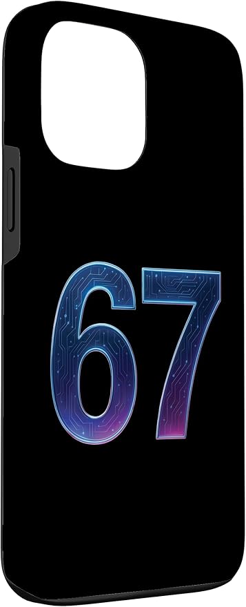 67 Meme Ai Quantum Number 67th Six Seven Tech Digital Future Case for iPhone 13 Pro Max - Image 3
