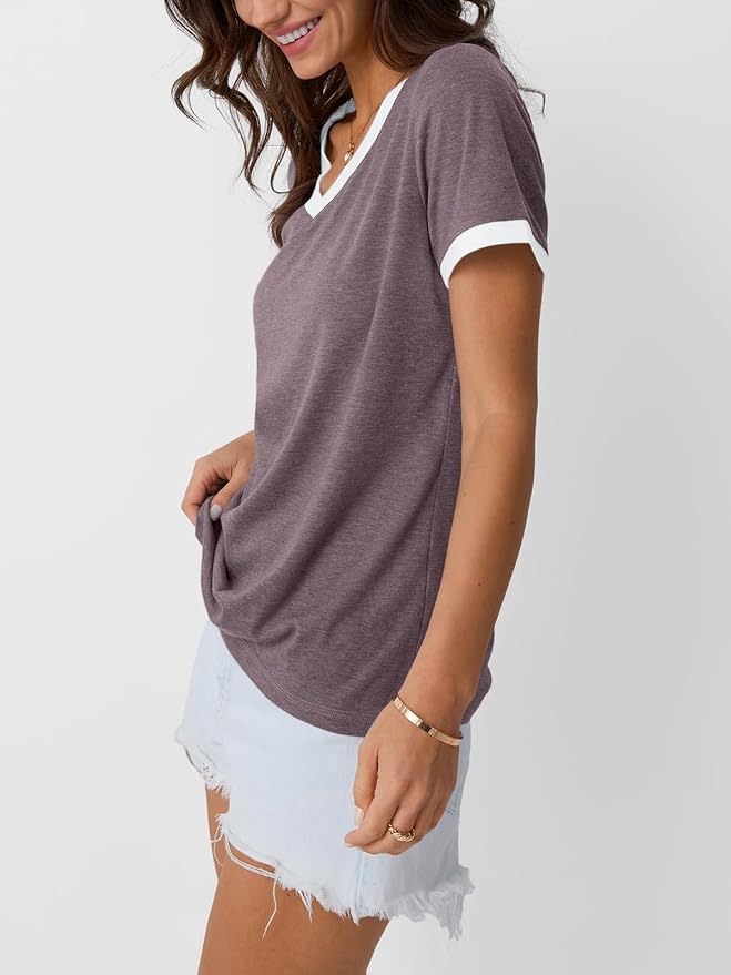 AUTOMET Womens Short Sleeve T-Shirts Summer Tops Casual Soft Tunic V Neck Basic Workout Clothes Spring Fashion Outfits 2026 - Image 4