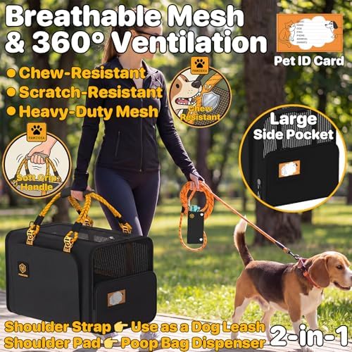 PAWZIDEA Expandable Large Pet Carrier, Soft-Sided 2–4 Cats Carrier Up 55lbs - Image 3