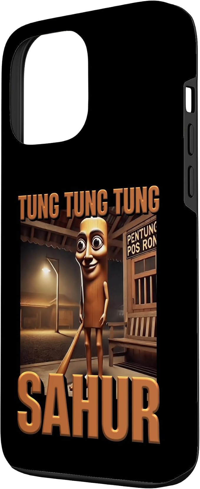 Internet Hilarious Meme AI Character Tung Tung Tung Sahur Case for iPhone 13 Pro Max - Image 2