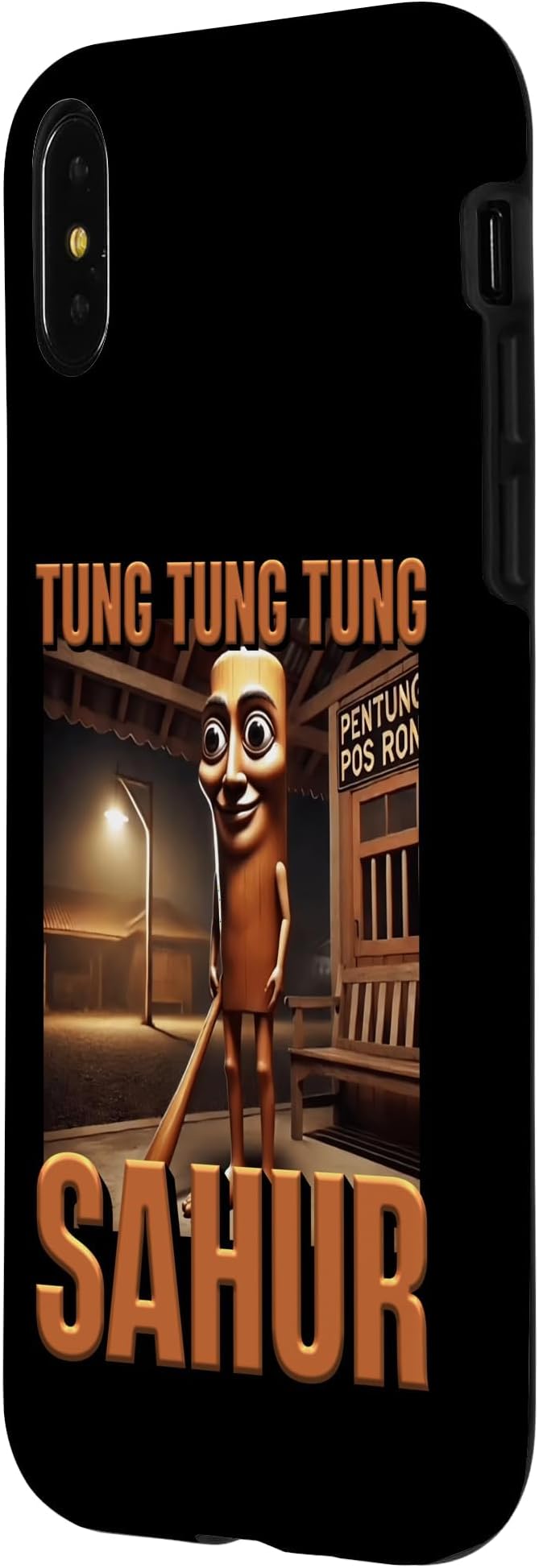Internet Hilarious Meme AI Character Tung Tung Tung Sahur Case for iPhone X/XS - Image 2