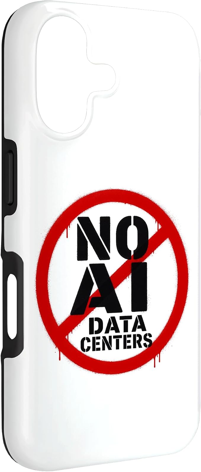 No AI Data Centers – Simple Minimal Spray Paint Style Text Case for iPhone 17 - Image 3