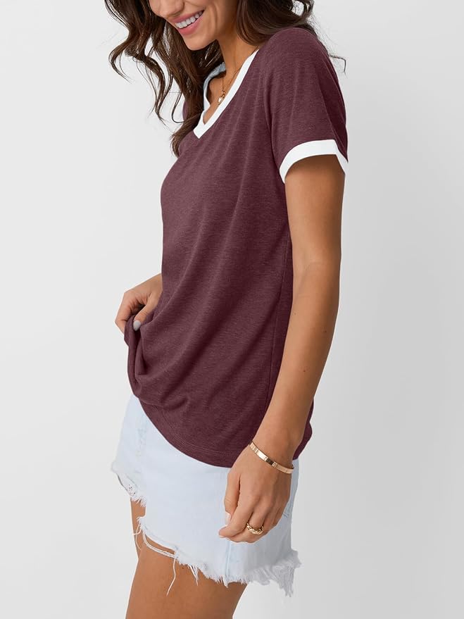 AUTOMET Womens Short Sleeve T-Shirts Summer Tops Casual Soft Tunic V Neck Basic Workout Clothes Spring Fashion Outfits 2026 - Image 4