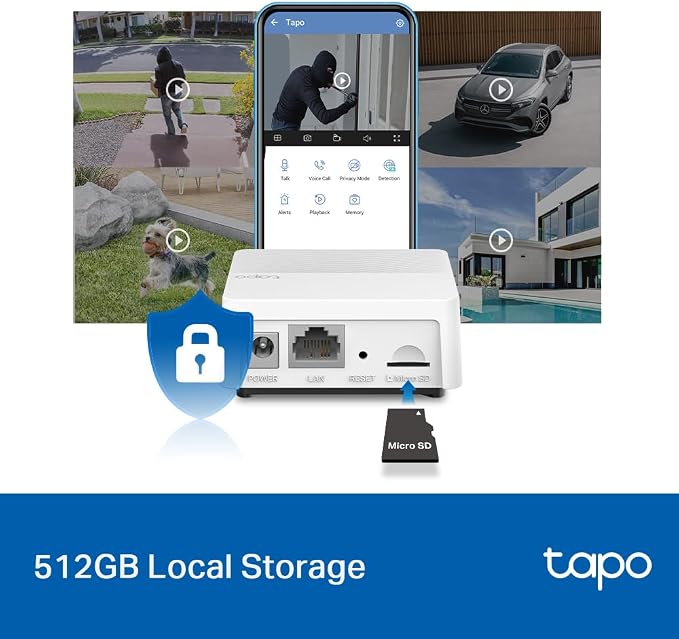 TP-Link Tapo Smart Hub with Built-In Chime, REQUIRES 2.4GHz Wi-Fi, Connect up to 64 Smart + 4 Camera Devices, Sub-1G Low-Power Wireless Protocol, 512GB Local Storage, Tapo H200 - Image 7