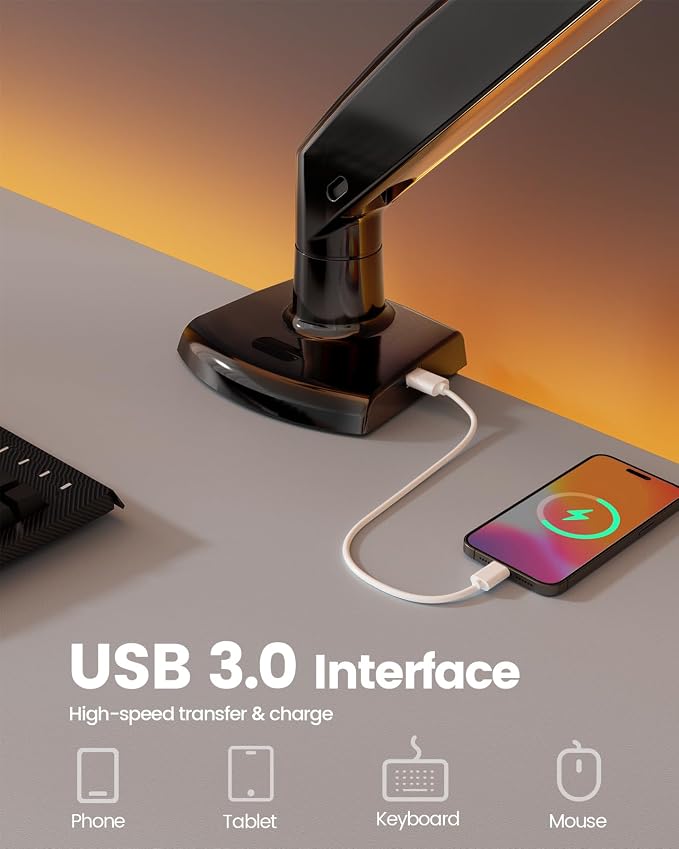 ErGear 17 to 49 inches Single Monitor Mount for Ultrawide Screens,Holds 26.5lbs,Heavy Duty Single Monitor Arm,Single Monitor Stand with Swivel,Tilt,Rotation for Home and Office,VESA 75/100mm - Image 6