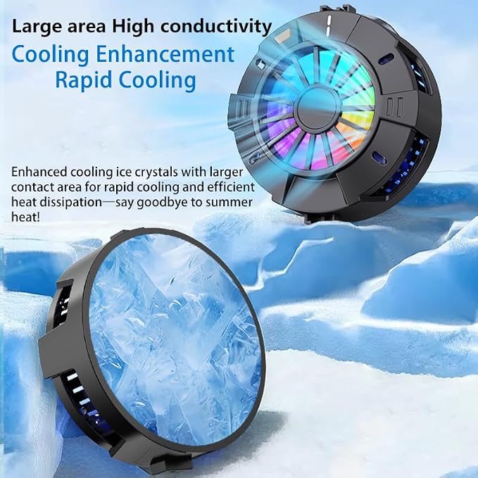 2-in-1 Magnetic & Clip-On Phone Cooler – Semiconductor-Powered Gaming Cell Phone Cooling Fan Radiator for iPhone/Android/iPad/Tablet – Ideal for Gaming, Video Calls, Live Broadcasting, and Vlog - Image 5
