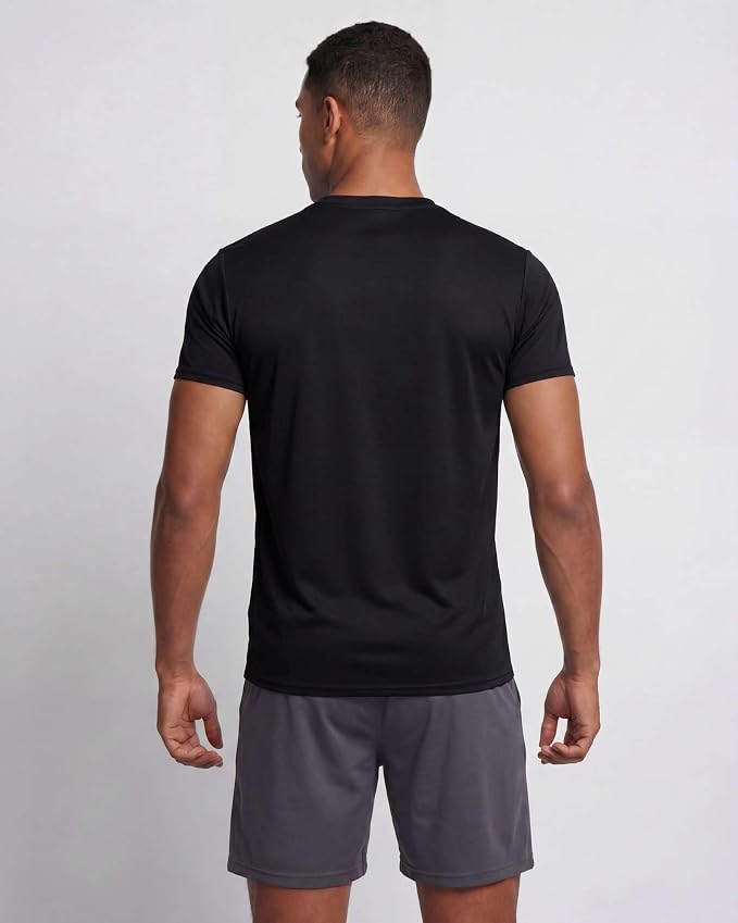 5 Pack Men's Dry Fit Short Sleeve T-Shirt Gym Workout Athletic Running Tee | Cooling, Moisture-Wicking, Crew Neck, Quick-Dry, Breathable, Active, Exercise, Fitness, Basketball, Cycling, Hiking, Tennis - Image 6