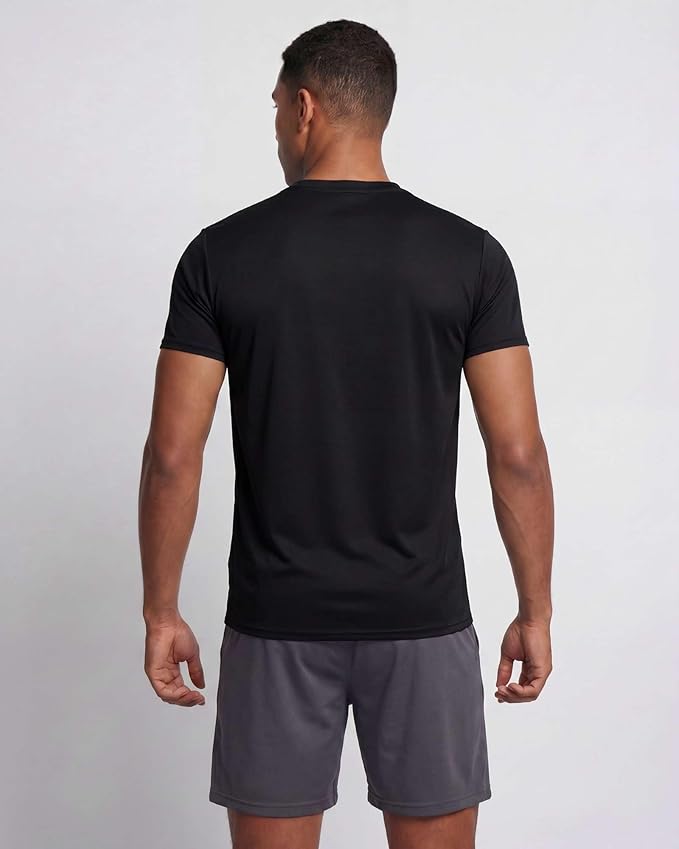 5 Pack Men's Dry Fit Short Sleeve T-Shirt Gym Workout Athletic Running Tee | Cooling, Moisture-Wicking, Crew Neck, Quick-Dry, Breathable, Active, Exercise, Fitness, Basketball, Cycling, Hiking, Tennis - Image 7
