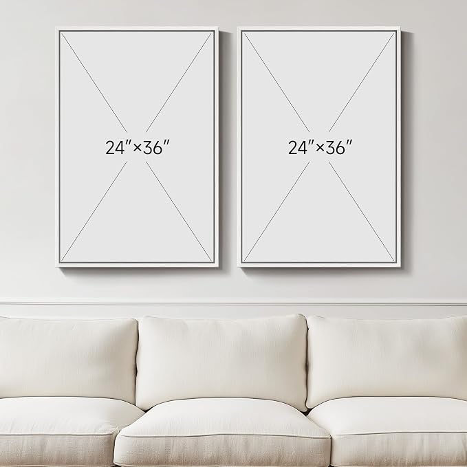 Large White Framed Blue and Gold Abstract Canvas Wall Art for Living Room, 2 Piece Modern Minimalist Prints Paintings Artwork for Walls, Glitter Pictures for Hallway Dining Bedroom Wall Decor 24x36 In - Image 3