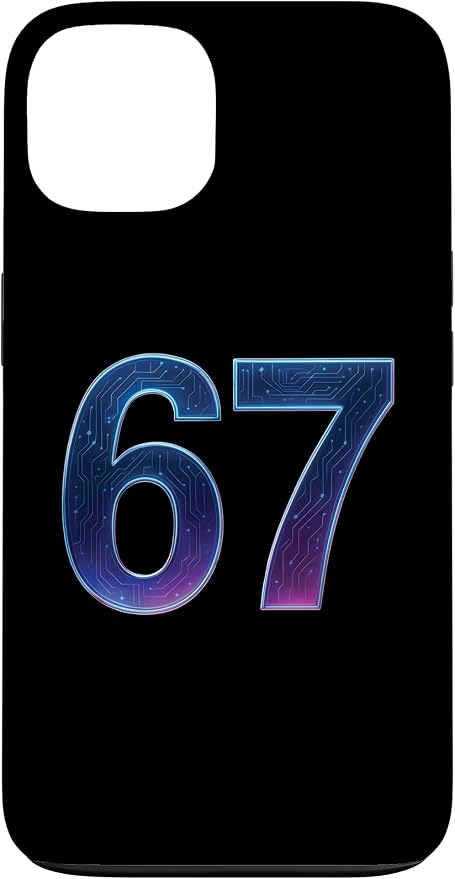 67 Meme Ai Quantum Number 67th Six Seven Tech Digital Future Case for iPhone 13 by Unknown