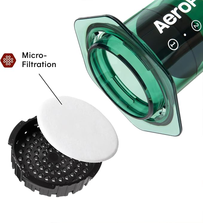AeroPress Clear Green Coffee Press, French Press, Pour-Over & Espresso Style - Image 3