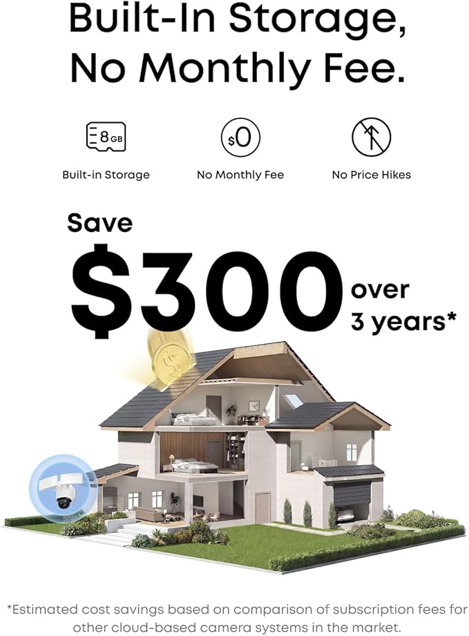 eufy Security Dual-Lens 360°Coverage Floodlight Camera E340,Security Camera Outdoor, Pan &Tilt,AI Detection&Tracking,8× Hybrid Zoom,No Monthly Fee, 24/7 Recording, Dual-Band Wi-Fi 6, 2000 LM,Wired - Image 4