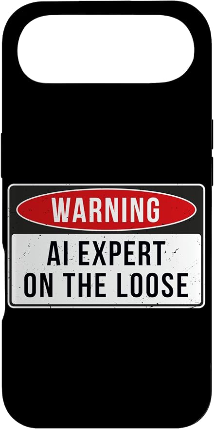 Warning Sign - AI Expert On The Loose Funny Job Quote Case for iPhone Air by Unknown