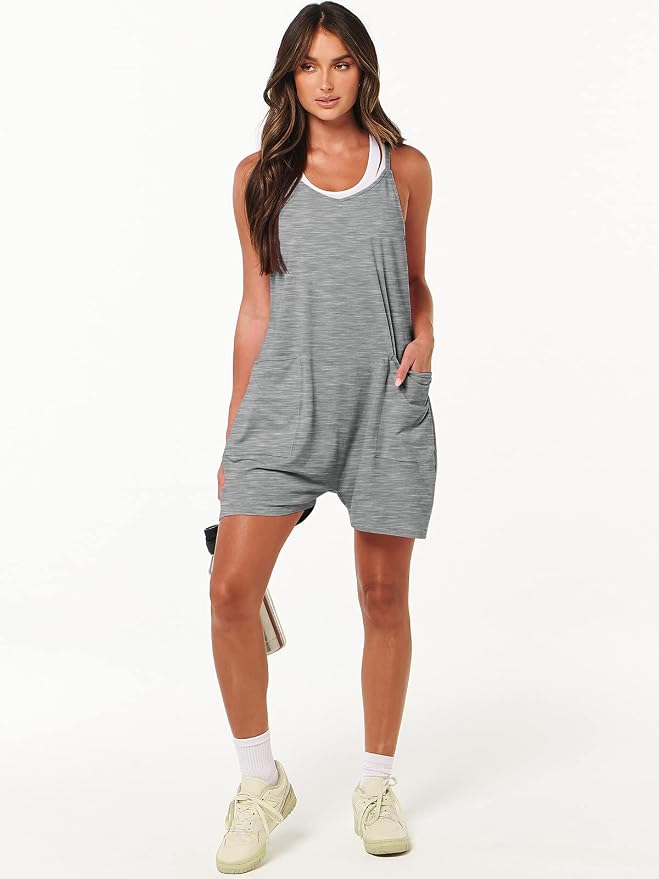 ANRABESS Womens Rompers Summer Casual Loose Sleeveless Overalls Spaghetti Strap Shorts Jumpsuit 2026 Beach Vacation Clothes - Image 7