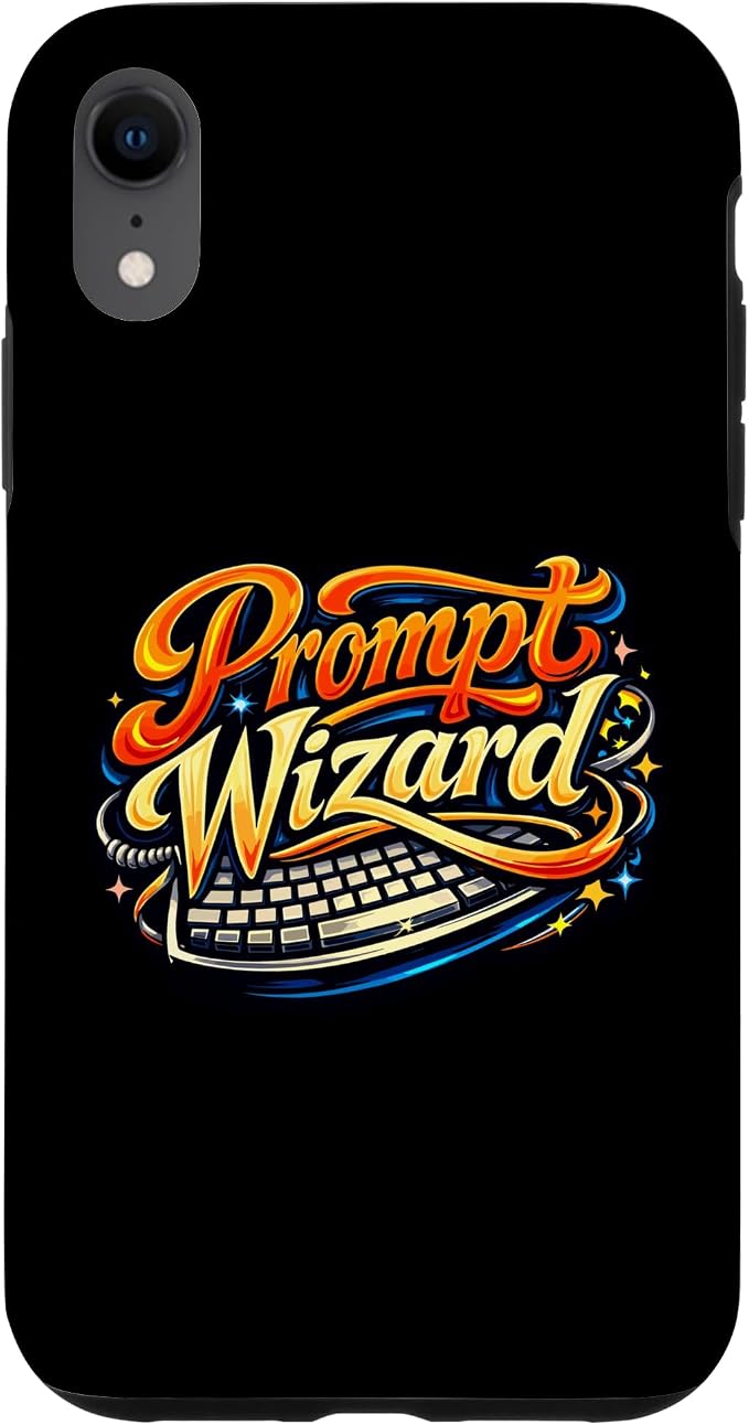 Prompt Wizard AI Retro Keyboard Case for iPhone XR by Unknown