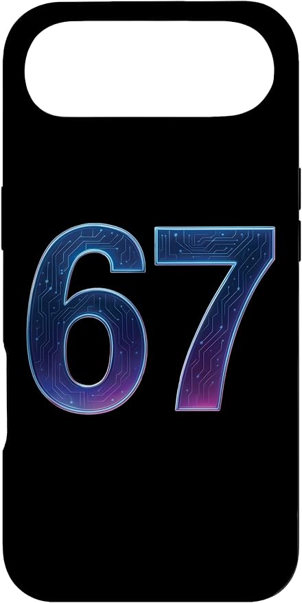 67 Meme Ai Quantum Number 67th Six Seven Tech Digital Future Case for iPhone Air by Unknown