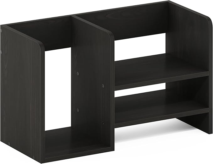 Furinno Hermite Wood Desktop Book and Home Office Supplies Storage Organizer, Espresso - Image 5