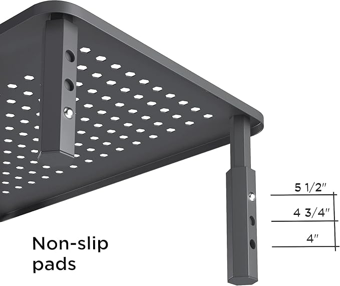 EVOOMI Monitor Stand Riser - Upgraded for Faster Productivity - Anti-Skid, HD Hexagonal Steel - Free Cable Ties - Computer Stand - Laptop, Desktop, Printer, iMac (Simple) - Image 5