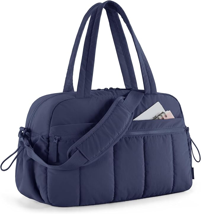 BAGSMART Duffle Bag for Travel, Gym Bag for Women, Weekender Carry on Bag | PVC Wet Pocket, Airline Approved Personal Carry-on Size, Fits Under-seat, One Bag for Gym, Travel, Hospital, Overnight by BAGSMART