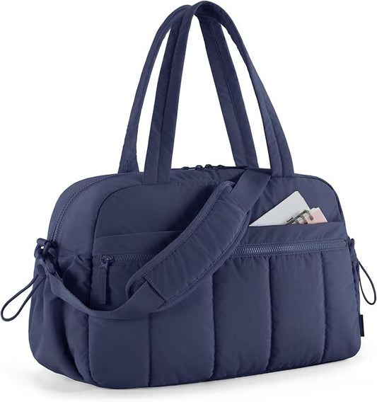 BAGSMART Duffle Bag for Travel, Gym Bag for Women, Weekender Carry on Bag | PVC Wet Pocket, Airline Approved Personal Carry-on Size, Fits Under-seat, One Bag for Gym, Travel, Hospital, Overnight by BAGSMART