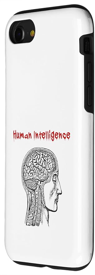 Human Intelligence (Anti Ai Statement & Head Graphic) Case for iPhone SE (2020) / 7/8 - Image 2