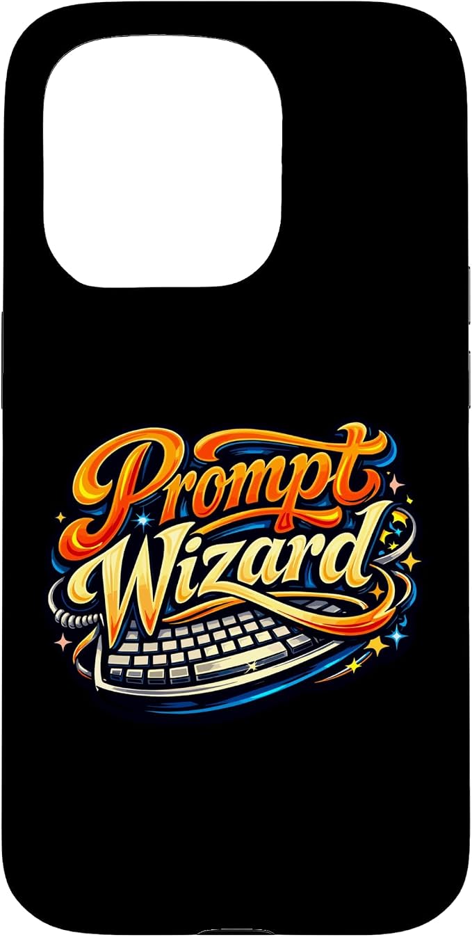 Prompt Wizard AI Retro Keyboard Case for iPhone 15 Pro by Unknown
