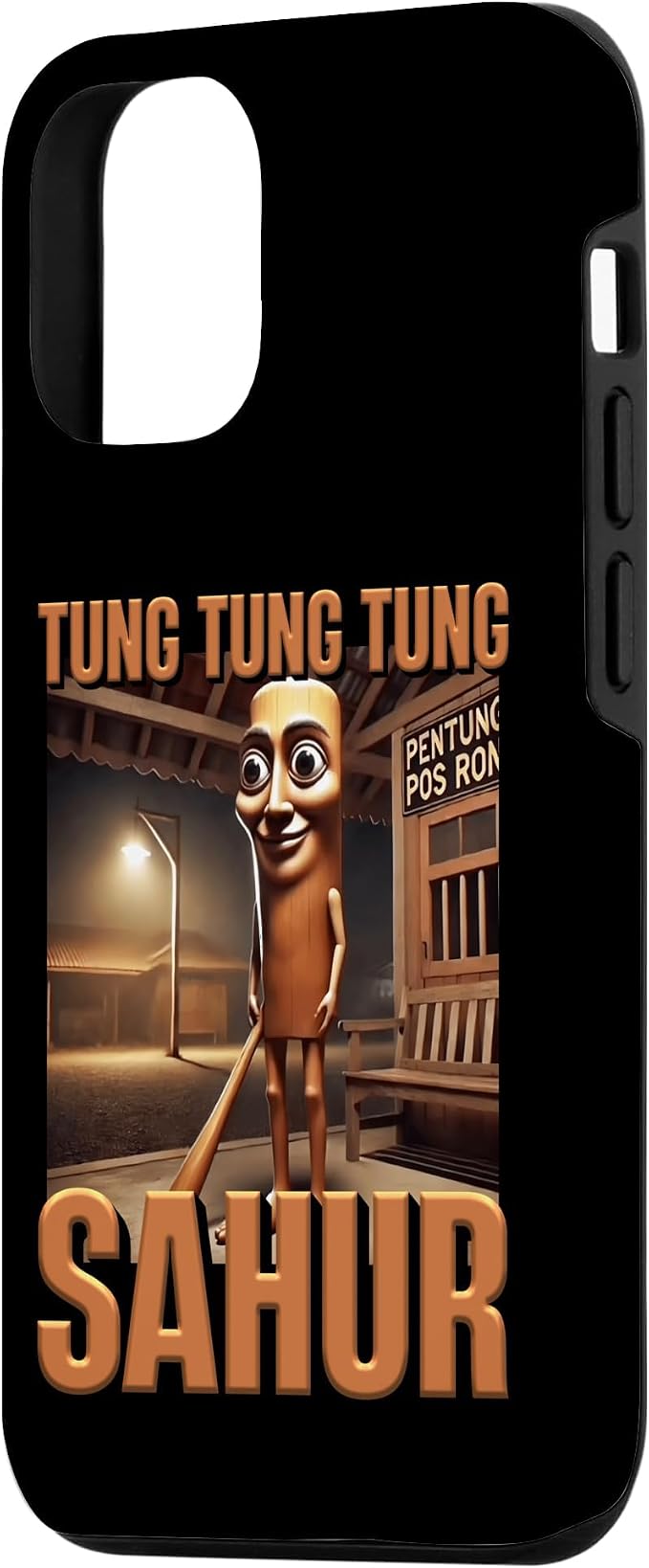 Internet Hilarious Meme AI Character Tung Tung Tung Sahur Case for iPhone 12/12 Pro - Image 2