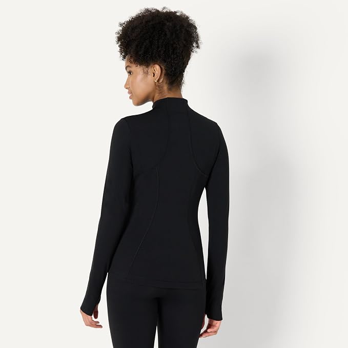 Amazon Essentials Women's Active FormFlex Buttery Soft Slim Fit Quarter Zip Long Sleeve Pullover Jacket - Image 2