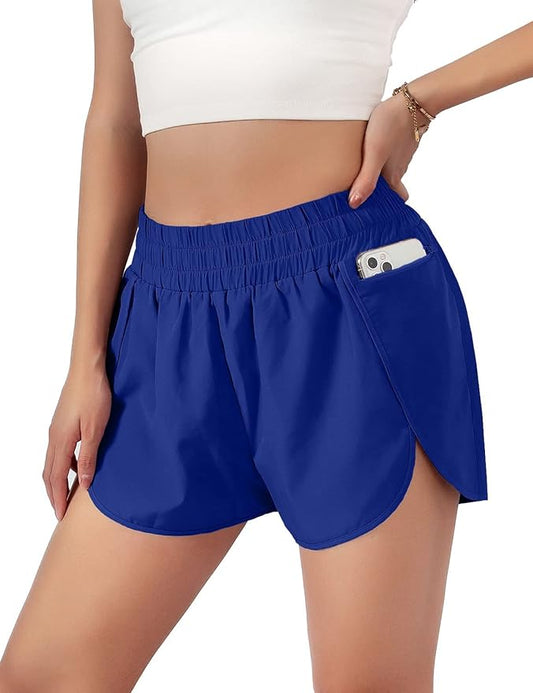 Blooming Jelly Women's Quick-Dry Running Shorts Workout Sport Layer Active Shorts with Pockets 1.75" by Bloomingjelly