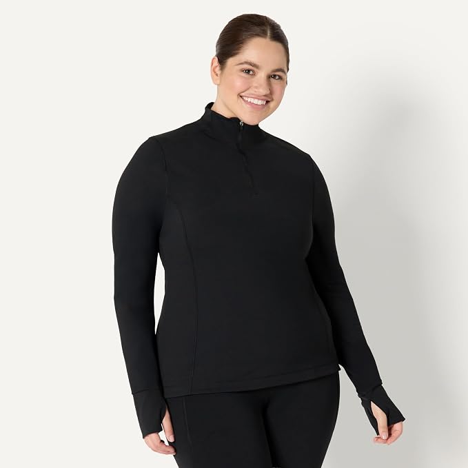 Amazon Essentials Women's Active FormFlex Buttery Soft Slim Fit Quarter Zip Long Sleeve Pullover Jacket - Image 3