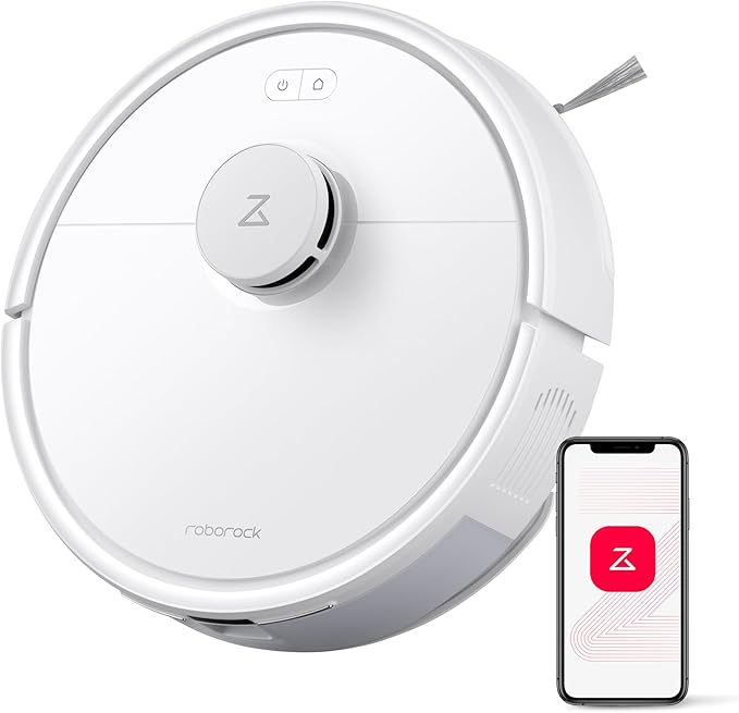 roborock Q7 L5 Robot Vacuum and Mop Combo, 8,000Pa Suction | Upgraded from Q5 Pro, Dual Anti-Tangle System, LiDAR Navigation, No-Go Zones, Self-Charging Robotic Vacuum, White by Unknown