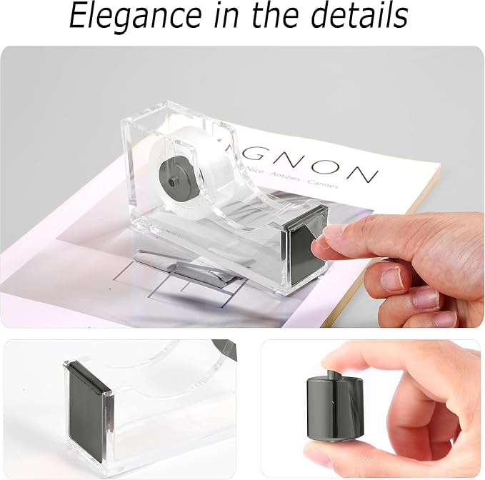 Gawsey Black Desk Organizers and Accessories with Desk Organizer 360° Rotating Pen Holder and Office Supplies, Cute Stationery Supplies Set - Image 4