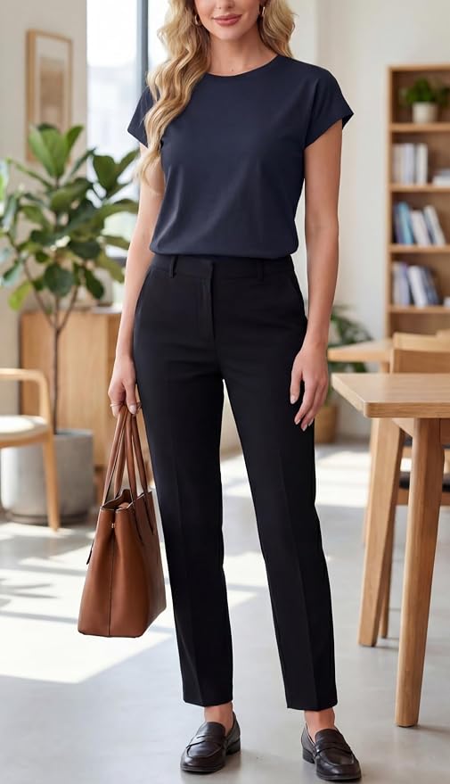 GRECERELLE Womens Summer Tops Cap Sleeve Crew Neck Basic T-Shirt | Everyday Casual Wear, Layering Friendly, Wrinkle-Resistant, Business Casual Ready, Lightweight & Packable, Capsule Wardrobe - Image 6