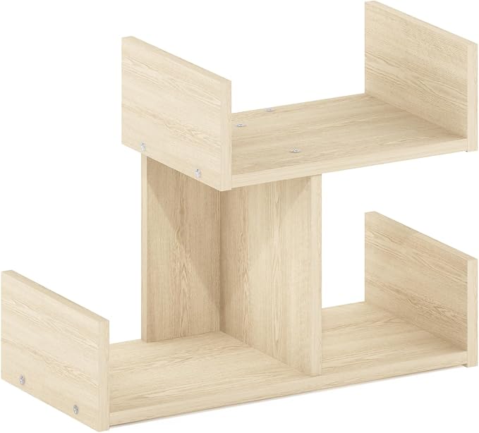 Furinno HERMITE Desk File Folder Organizers, 3-Shelf Desktop Office Organization Racks, Desk Top Display Book Shelf, for Paper, Office Supplies, Magazine, Bauhaus Oak - Image 5