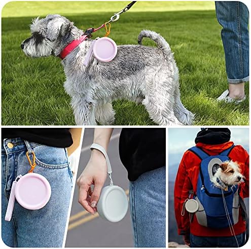 WALLFID Silicone Dog Treat Pouch Small Bag,with Pet Training Clicker,Walking Bag for Dog and Cat, Pocket Size, Easy to Clean, Odorless, Zipper Design,Moisture-Proof,Travel Walking Bag.(Purple) - Image 6