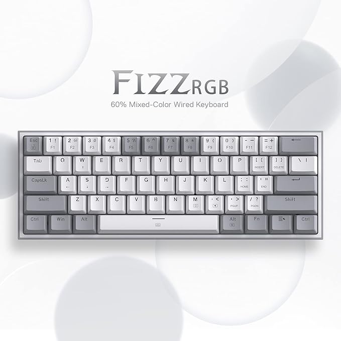 Redragon K617 Wired 60% Compact Hot-Swap RGB Gaming Mechanical Keyboard | 61 Keys Design for More Room to Aim, Swap-Ready Socket for Mod, Vibrant 20-Mode Lighting Hype Vibing, Pro Software Supported - Image 2