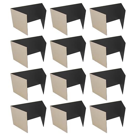 Flipside Products 18”x 48” Black Study Carrel, Privacy Boards, Student Privacy and Focus Booth for The Classroom, Desk Divider Cubby for Tests, Made in USA - 12 Pack - Image 4