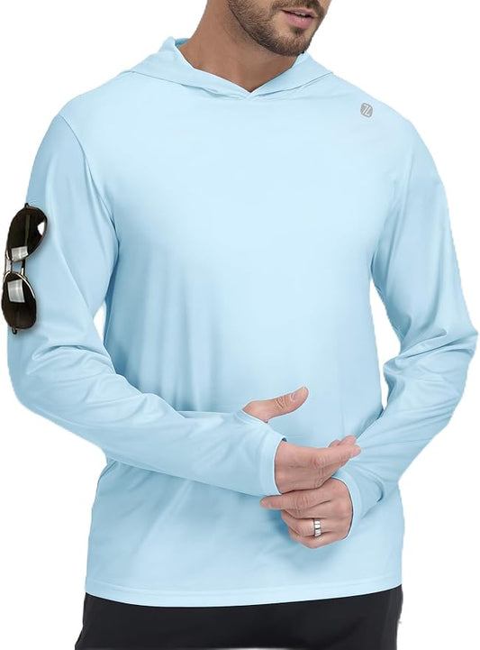 ZITY Men's Sun Protection Shirts Long Sleeve Rash Guard Hoodie UV UPF 50+ Fishing Running Athletic Sweatshirts by ZITY