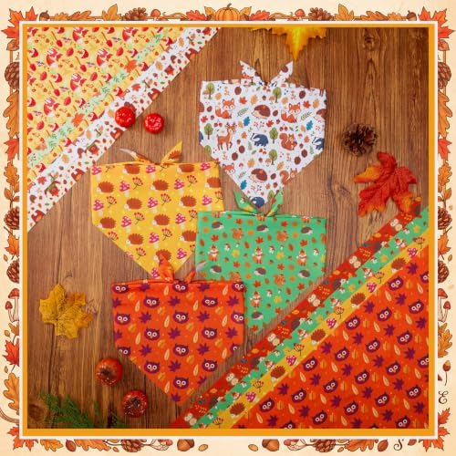 Weewooday 50 Pcs Fall Dog Bandanas Bulk for Autumn Soft Bibs Adjustable - Image 5