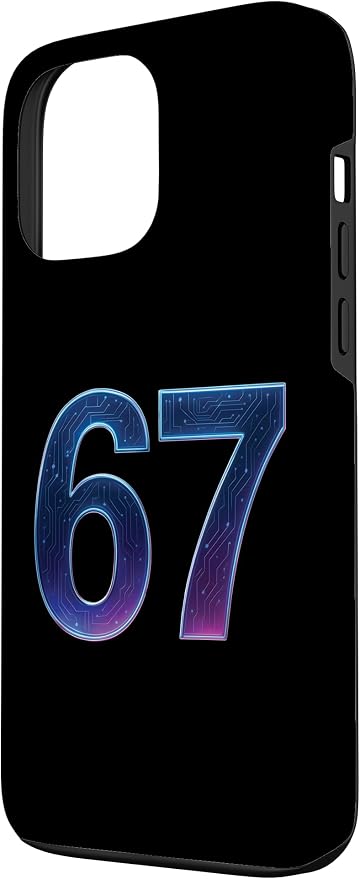 67 Meme Ai Quantum Number 67th Six Seven Tech Digital Future Case for iPhone 13 Pro Max - Image 2
