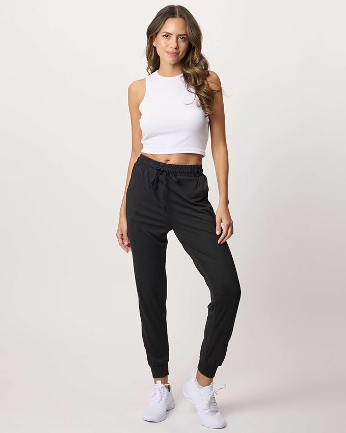 3 Pack Women's Lounge Joggers Sweatpant Active Athletic Yoga Workout Pocket | Available in Plus Size, Ladies Casual, Drawstring Gym Pants, Sleep Bottoms, Hiking, Running, Fitness, Exercise, Pajama, Soft - Image 6