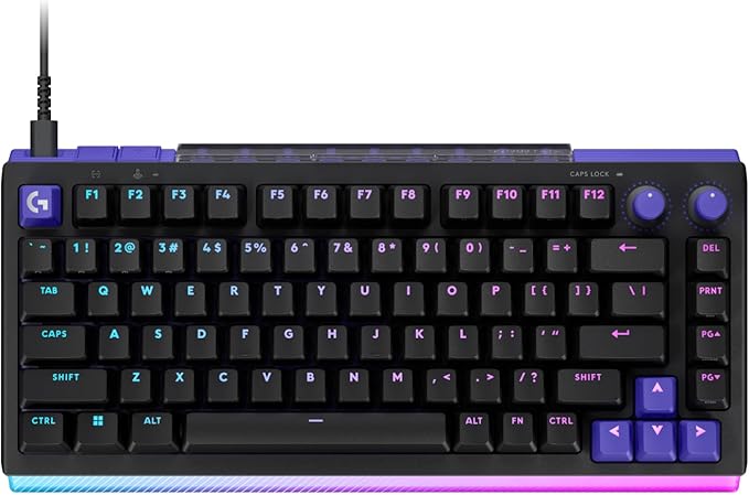 Logitech G512 X 75 TMR + Linear Switch Mechanical Gaming Keyboard - Black | Hot-Swappable 9x TMR Rapid Trigger + Linear Mechanical Switches, Gasket, PBT Keycaps, <8K, LIGHTSYNC RGB, for PC & Mac by Unknown