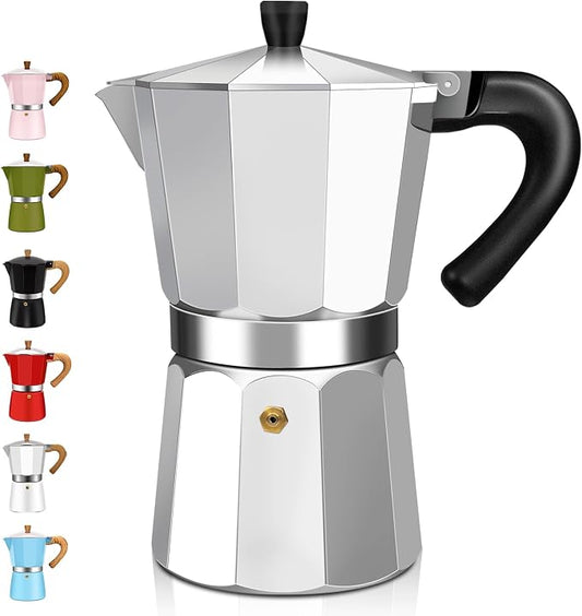 14 Cup Aluminum Espresso Stovetop Moka Pot Express Coffee Maker Percolator Italian Classic Mocha Coffee Machine for Italian and Cuban Cafe Brewing for Home & Camping 700ml 23oz by Theperfectcombinationofcoffeehomeandhealthylivingmakingeverydayadayofrituals