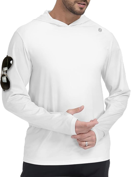 ZITY Men's Sun Protection Shirts Long Sleeve Rash Guard Hoodie UV UPF 50+ Fishing Running Athletic Sweatshirts by ZITY