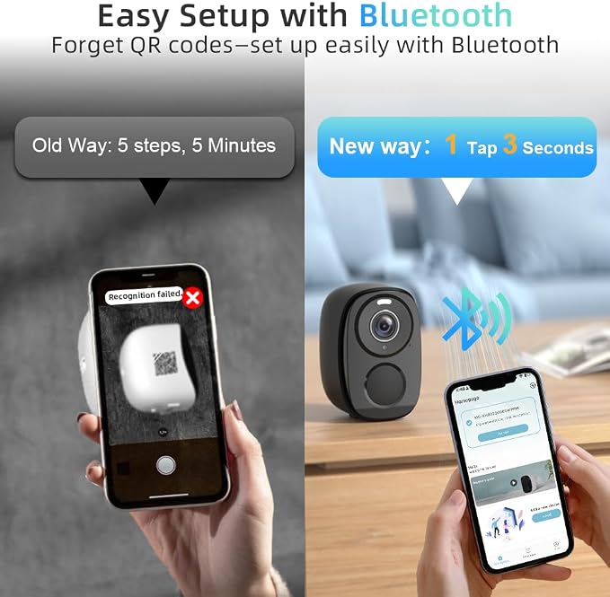 Rraycom 5G/2.4G WiFi Security Cameras Wireless Outdoor, 2K Battery Powered AI Motion Detection Siren Alarm Home Indoor Camera,Color Night Vision, 2-Way Talk, IP65 Waterproof, Works/Alexa, Cloud/SD - Image 4