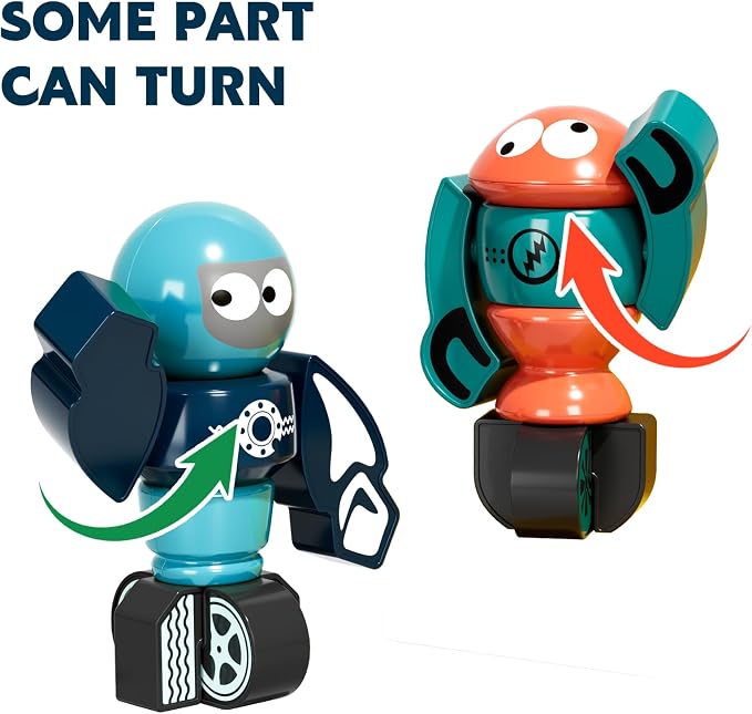 TEMI Magnets Robot Toy for 3 4 5 6 7 Year Old Boys | Transform Toys Planet Magnet Building Toys Stacking for Toddler, Learning Educational Christmas and Birthday Gifts for Kids - Image 4