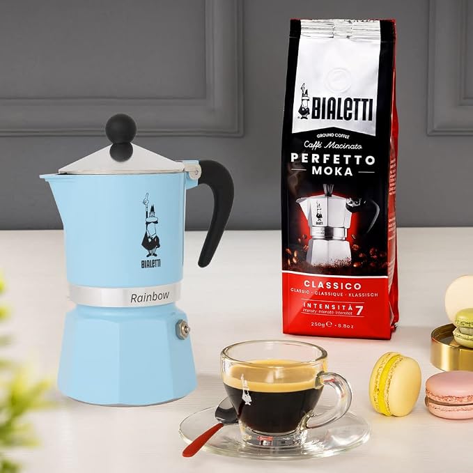 Bialetti 5043 Rainbow Espresso Maker, Light Blue - Image 2
